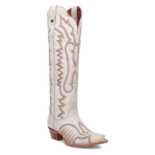 Dan Post White Josie 19 inch Women's Snip Toe Western Boots DP51072