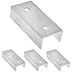 C-Profilverbinder für Solarpanel, 4 Stück, aus Alu, 100 x 45 x 25 mm, Schienenverbinder für 40 x 40 mm PV Schienen, PV Anlage Profil Verbinder Schienenelement, Solar C-Verbinder Aluminiumprofil