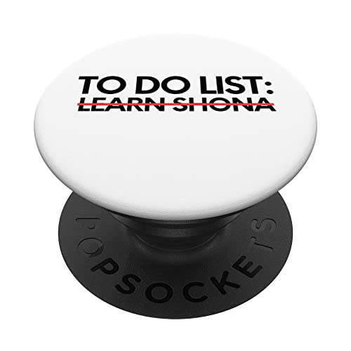 Aufgabenliste: Erfolgsziel des Shona-Sprachenlernens PopSockets mit austauschbarem PopGrip