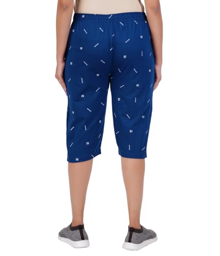 Image of FEEL TRACK Women Cotton Regular Fit Printed Capri (Pack of 1)