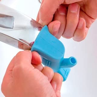 Extensor de torneira Silicone Para Escovação Banheiros Bebes (Azul)