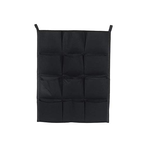 ViaGasaFamido Pflanzentasche Vertikal Schwarz Leichter, umweltfreundlicher, wirtschaftlicher, langlebiger, klassischer, atmungsaktiver, korrosionsbeständiger Wandbehang aus Filz (12 Pocket 78 * 60CM)