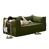 BTYQKZVPM komprimiertes Sofa, Umwandelbares Klappsofa mit Armlehne, Mehrfarbig, 150–200 cm(Green,180cm)