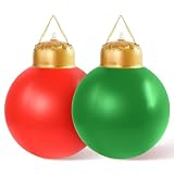 Bola de Navidad Inflable, decoración de jardín (Rojo F)