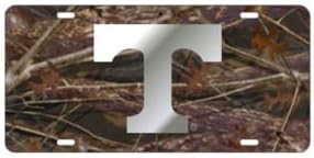 Tennessee Volunteers Camo Laser Cut License Plate (Camo/Silver) CAMO/SIL