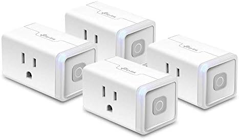 Kasa Smart Plug HS103P4, Smart Home Wi-Fi Outlet Works with Alexa, Echo, Google Home & IFTTT, No Hub Required, Remote Control, 15 Amp, UL Certified, 4-Pack, White