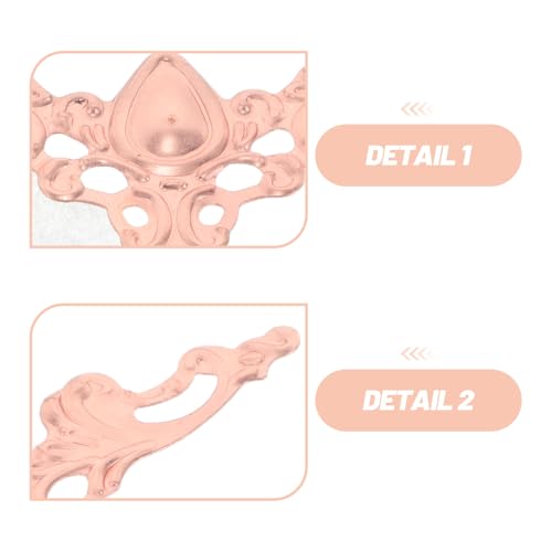 Protectores de esquinas de metal decorativos rosa dorado para scrapbooking y muebles vintage 4