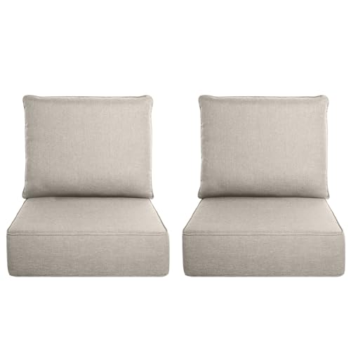 Image of Luxury Outdoor Seat Cushion Set-22 x 24 x 6 Inch Outdoor Chair Cushions with Water Resistant & Removable Cover Outdoor Cushions for Patio Furniture Chair Sofa Couch
