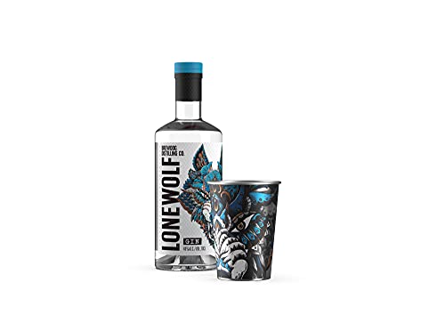 BrewDog Distilling Co. LoneWolf Gin 40% Vol. 0,7l in Geschenkbox mit Metallbecher – Bild 2