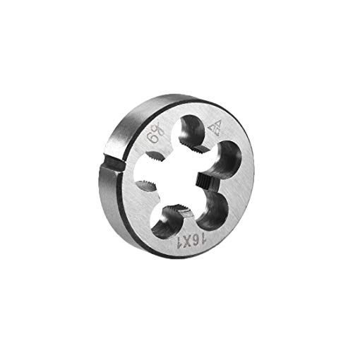 uxcell M16 X 1 Metric Round Die, Machine Thread Right Hand Threading Die, Alloy Steel