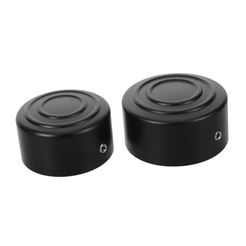 Tapas de aluminio para eje delantero de bicicleta y tuercas de protección en color negro