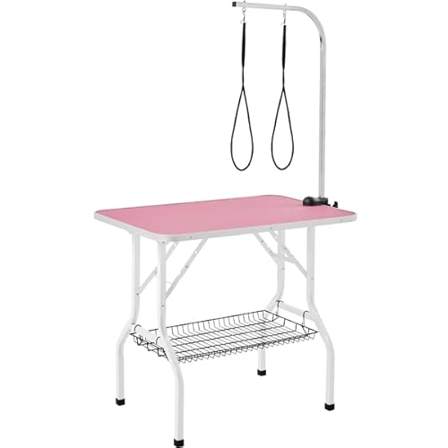 Abician Table de Toilettage avec Potence Réglable