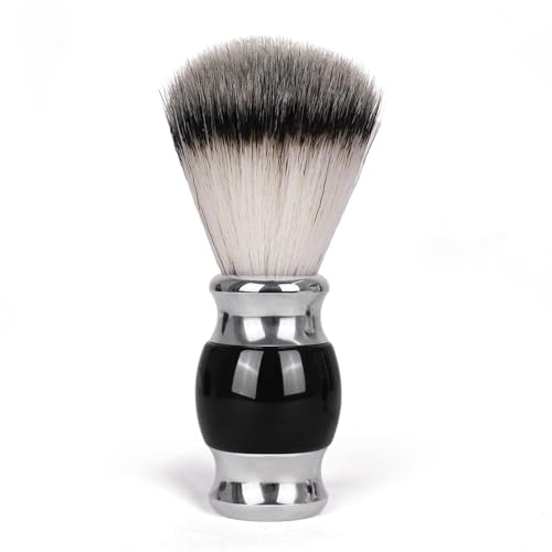 Azonee Shaving Brush for Men Handmade Synthetic Shave Soap Bubbles Brush for Wet Shave Facial cleaning Shave Tool Extremely Smooth Steel Handle