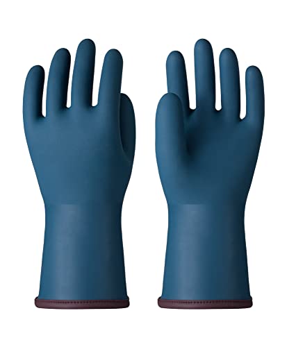 Lanon Liquid Silicone Cold Proof Heavy Duty Gloves, Waterproof Warm Work Gloves For Freezer Work, Chemical Resistant, Non-Slip, Large #TOP21