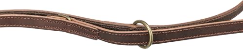 TRIXIE Hundeleine aus Leder Rustic V-Leine Leder L–XL, 2,00 m 25 mm in dunkelbraun - verstellbare Fettlederleine für Hunde im klassischen Design - für große bis sehr große Hunde - 19003