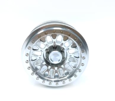 KEBEILEE CNC 2.9'' Aluminum Bead Lock Wheel For Axial SCX6 Trail Honcho 1/6 1pcs (silver)
