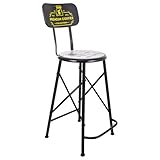 Photo Gallery wanderlust deco taburete de metal negro 46x100x40 cm Photo Gallery wanderlust deco taburete de metal negro 46x100x40 cm