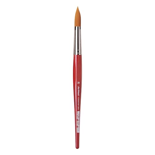 Image of da Vinci Watercolor Series 5580 CosmoTop Spin Paint Brush, Round Synthetic with Red Handle, Size 20 (5580-20)