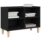 vidaXL TV-Schrank aus Schwarzer Eiche 69,5X30X50 cm aus Holzwerkstoff für Wohnzimmer-Stauraum, modernes Unterhaltungszentrum, Möbel, schick, vielseitig
