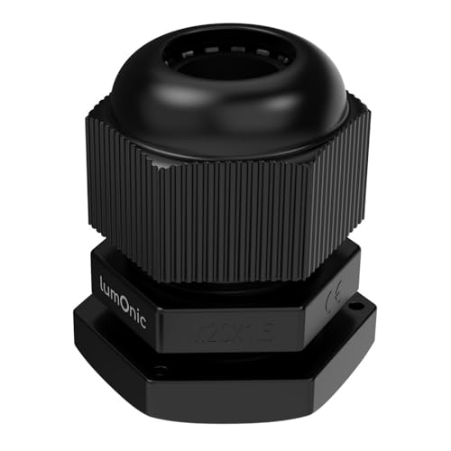 Presse-étoupe M20 IP67 noir Lumonic d7-12mm pour passage de câble métrique étanche