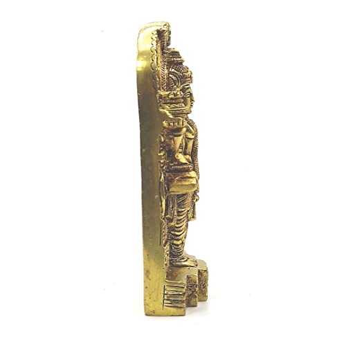 Image of Plus Value Brass Lord Dhanvantari Idol Statue Vastu Products Remedies for Home Decor (Size 5.5-inches)