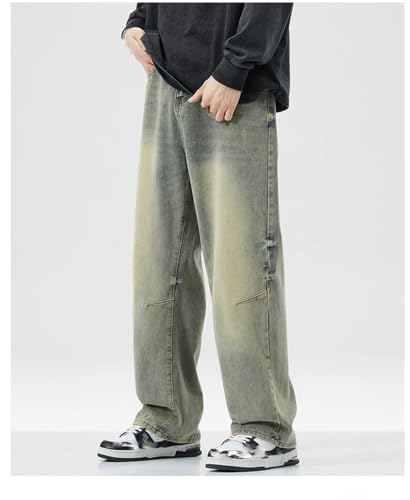 Men's Denim Pants Vintage Slim Fit Casual Classic Jeans2