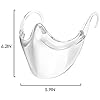 SpoolX Reusable Transparent Face Masks, Upgraded Breathable, Clear Plastic Anti-Fog Dustproof Windshield Protective For Women Men (2PCS)