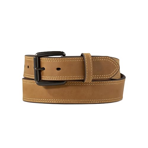 ARIAT Men's Double Stitch Leather Copper Belt