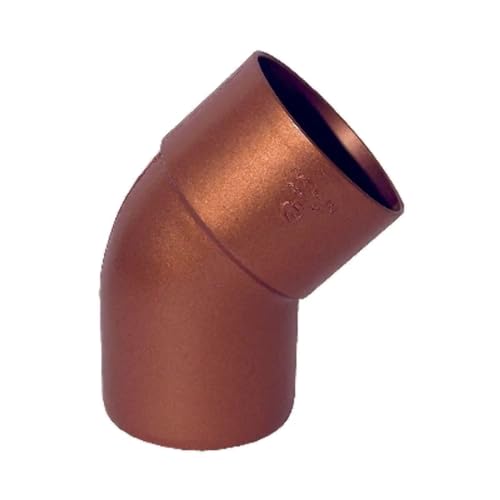 Dianhydro Curva 45° x 100mm Rame Rosso per Tubi di Scarico pluviale, Multicolore, Standard