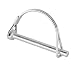 Produktbild Rohrklappstecker | 8x50 mm | Rastverschluss | rund | weiss verzinkt | Sicherungselement | Maschinenbau | Fahrzeugbau | Lagesicherung | Bauteile