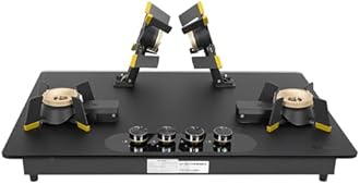 Faber Liftable Burners Hob - 80cm Black Glass| Auto Ignition| FFD| Cast Iron Pan Support| Premium Knobs| 2Yr Comprehensive Warranty, 5Yr on Glass, Burners & Valves| Hob Magiclift HT804 BR CI AI