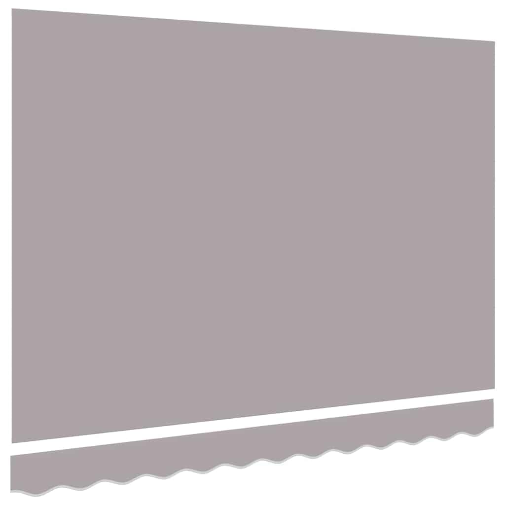 Zamiennik markizy, jasnoszary, poliester, 2,5 x 2 m, z falbanką, na balkon, taras, do ogrodu, odporny na warunki atmosferyczne, odporny na działanie promieni UV, wodoszczelny, ochrona