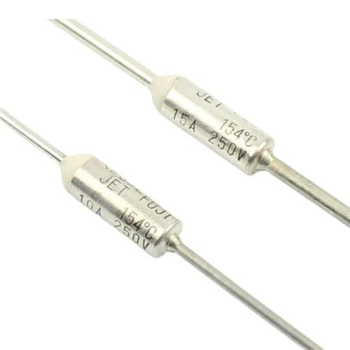 Fusible térmico FTF-S de 154 grados, 15A y 250V S154J con cable axial 2