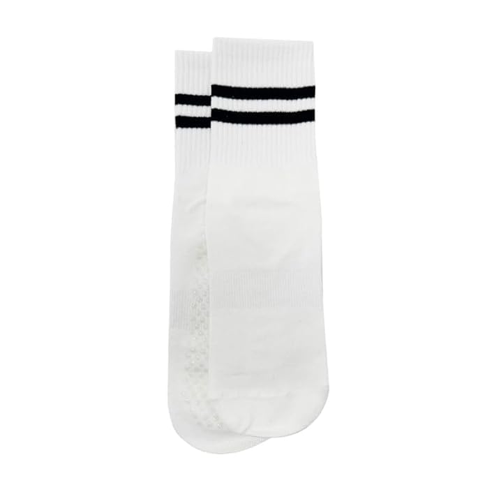 Image of Pilates Grip Socks for Women & Men, Non Slip Yoga Socks, Anti Skid Studio Barre Sock, Breathable Cotton Workout Sock for Gym, Dance & Fitness (Multicolour)