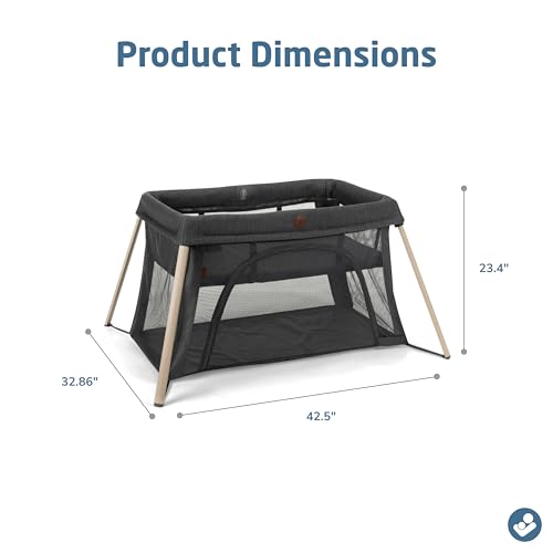 Maxi-Cosi Calao Travel Playard, Infant Bassinet, Toddler Playpen, Portable, Lightweight, Foldable, Easy Setup, with Carry Bag, Breathable Mesh, Classic Graphite - image 4