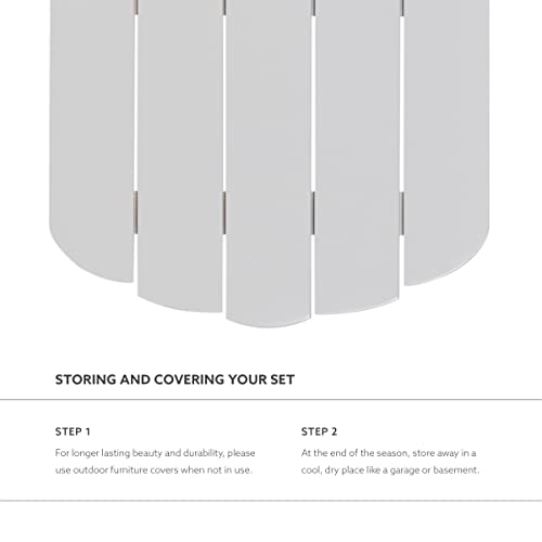 Linon Adirondack, White End Table, 18.5"D X 18.11"W X 18.11"H #TOP4