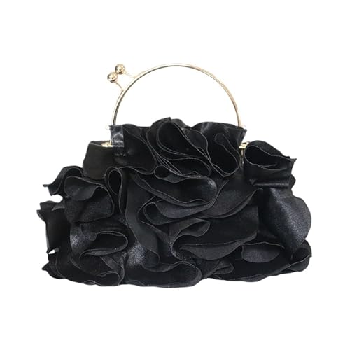 Sac de soirée à fleurs pochette en satin et sac à main polyester