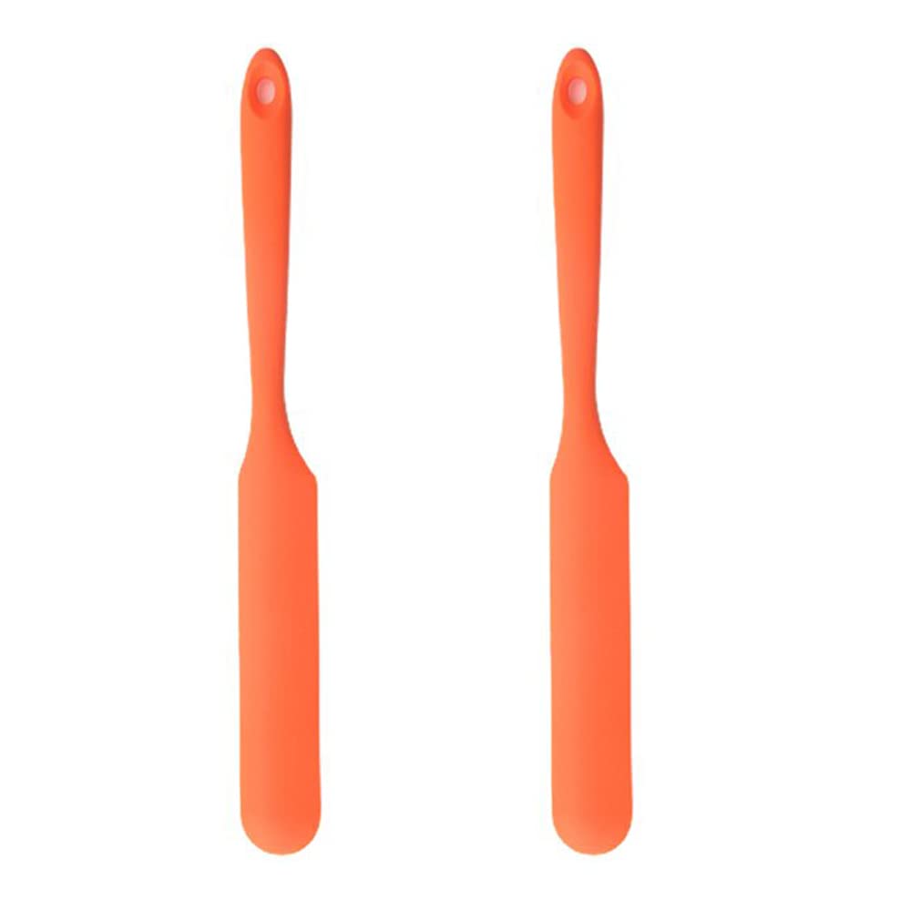 2 Pieces Long Handle Silicone Spatulas, Non-Stick Rubber Scraper, Silicone Scraper for Jars, Smoothies, Blenders, for Cooking, Baking, Mixing, Versatile Kitchen Tool (Pack of 2, Black+Red) — Amazon image 16