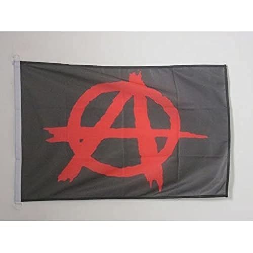 AZ FLAG, Anarchy Black and red Flag, 2x3 Ft, For Outdoor, Arnachism Movement Banner Knitted Polyester with Two Plastic Rings
