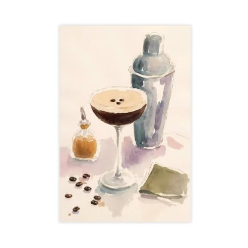 Peinture décorative cocktail bar beige pour créer une ambiance bistrot au salon
