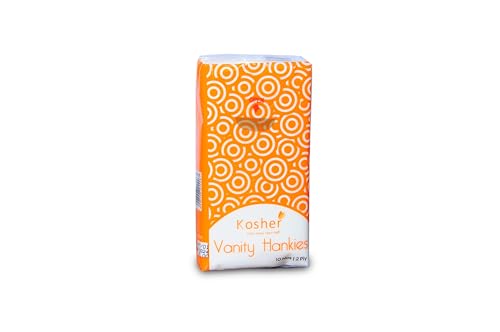 Image of Kosher 2 Ply Vanity Hankey /Pocket Tissue | 10 Pulls X 30 Pack | Total - 300 Pulls | Travel-Friendly Pocket Size | Purse, Bag & Pocket Use