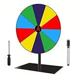 Laikoutd Wheel Prize Game Turntable Draws Roulette Wheel Tabletop Prize Turntable for Party Teaching Activity Supermarkets Wheel Prize Spinnings Game Draws Rotating
