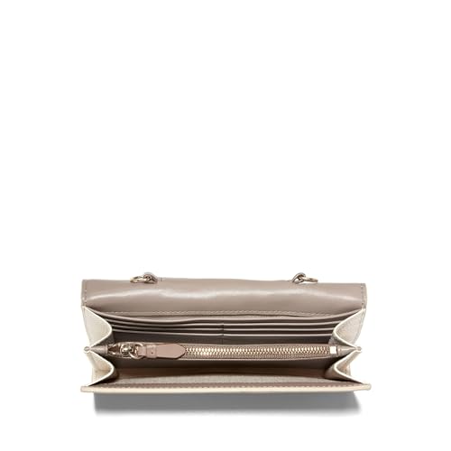 Image of Cole Haan Womens Wallet On A Chain Irish Coffee /Oat /Ivory One-Size