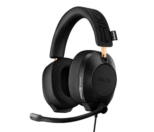 RIG R5 Spear MAX HD Wired Gaming Headset for PC, PS5, Xbox – 40mm GrapheneQ™ Drivers, Dolby Atmos 3D Audio, Detachable Mic, USB-C Audio DAC, Memory Foam Ear Cushions, 3.5mm by RIG - Used condition - US$89.75
