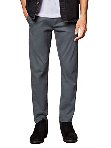 Image of The Souled Store Men Midnight Blue Solid Stretch Structured Pants