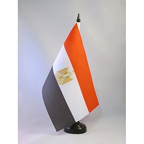 AZ FLAG - Tischflagge Ägypten - 21x14 cm - Arabische Republik Ägypten Tischfahne 14 x 21 Cm - Flaggen