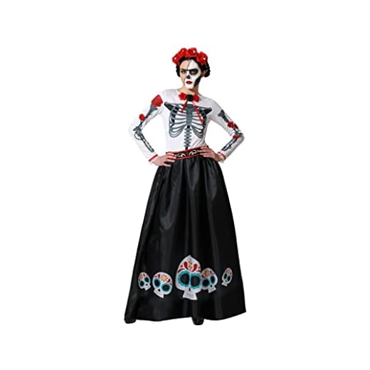 Atosa disfraz esqueleto mejicano catrina mujer M