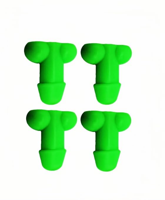 Glow-in-The-Dark Valve Stem Caps – 4-Pack Funny Wheel Accessories, Airtight, Rustproof, Dustproof & Waterproof Caps for Cars, Bikes, Trucks, Motorcycles – Universal Fit(Green)