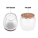 16Pcs Transparent PVC, Practical Home Chair Round Foot Pad Protective Table Chair Furniture Leg Non Tools Home Improvement Cover 16 Pieces Pack Slip Foot Cups Cover Floor or 25