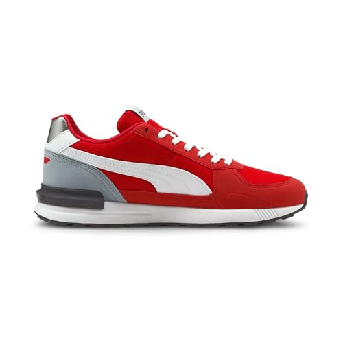 Image of Puma Unisex-Adult Graviton High Risk Red White-Glacial Blue Black-Dark Shadow Running Shoe - 5 UK (38073809)